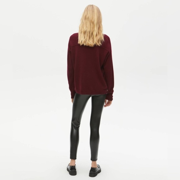 Michael Stars Black Vegan Leather High Rise Lena Leggings VGL77 NWT Size Large - Picture 3 of 10